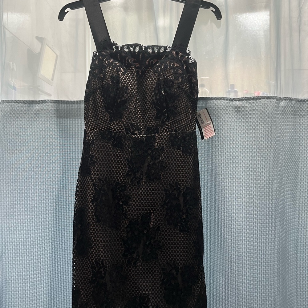 Teeze Me black and nude lace short dress size 1